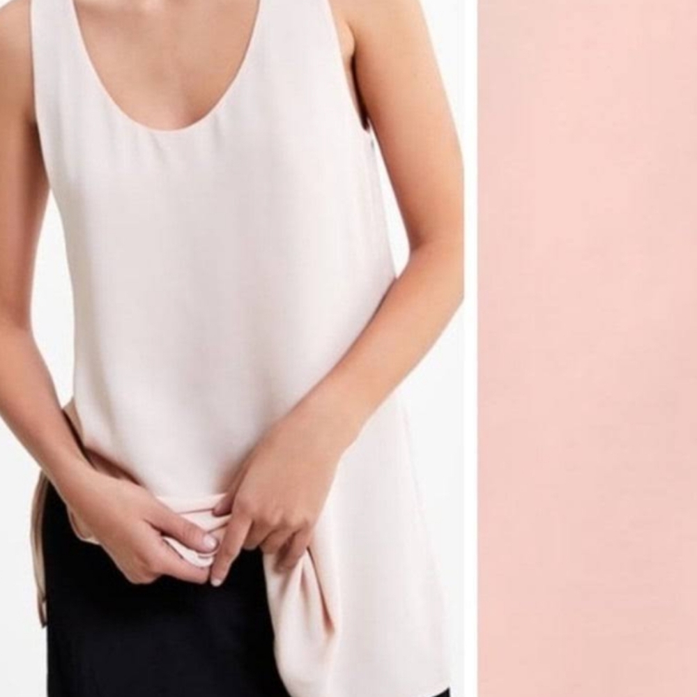ZARA Cream/Blush Sleeveless Top, sz. SM, NWT